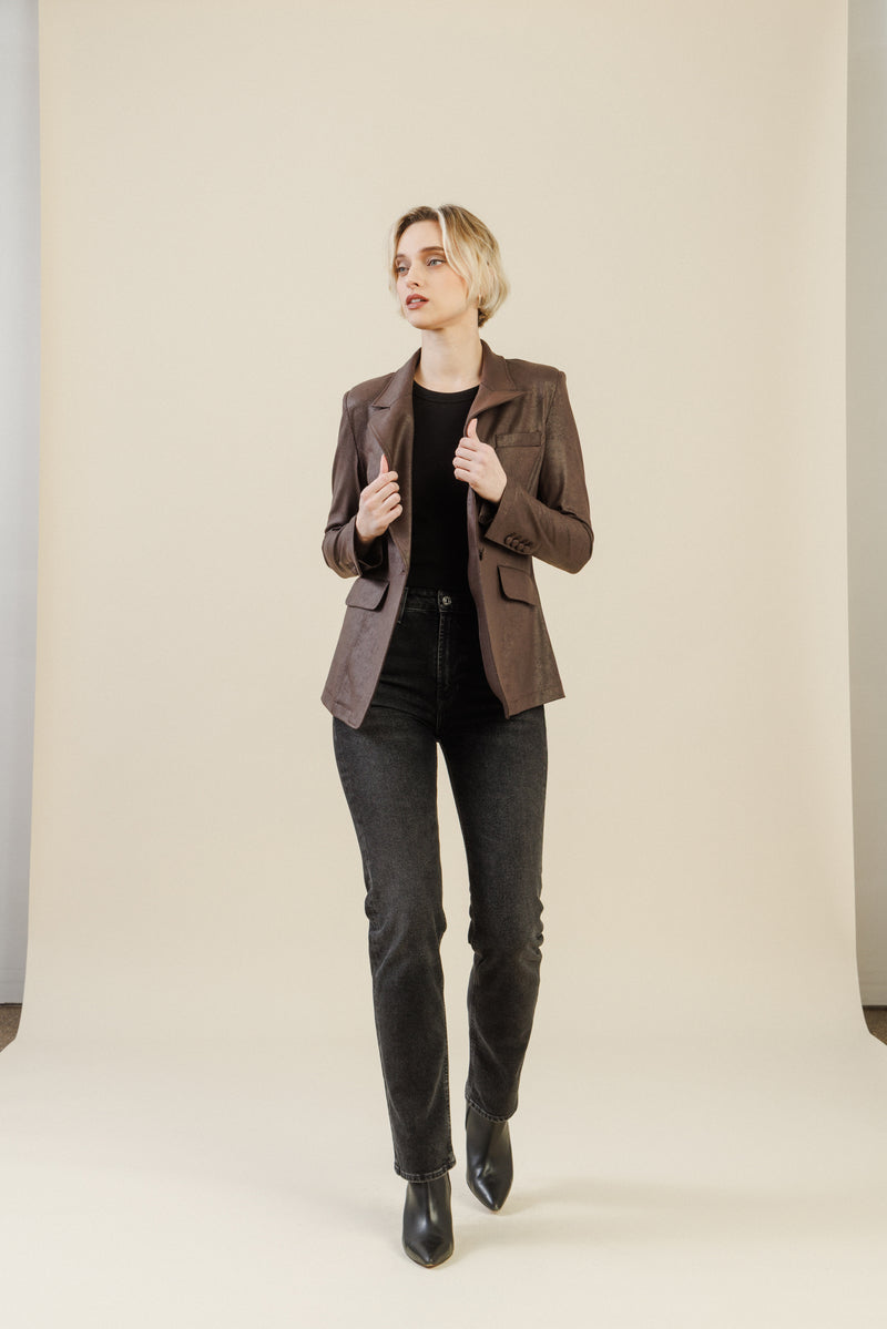 Rebel Tailored Blazer | Brown