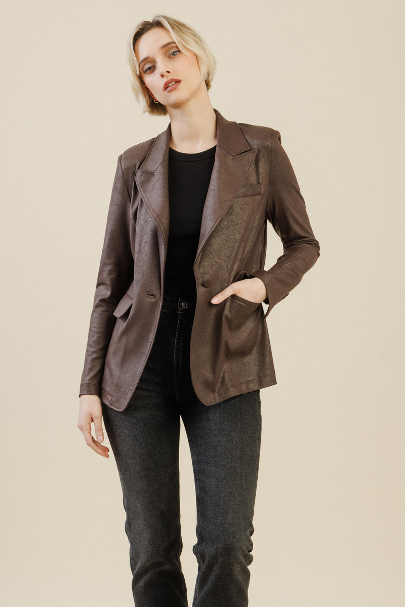 Rebel Tailored Blazer | Brown