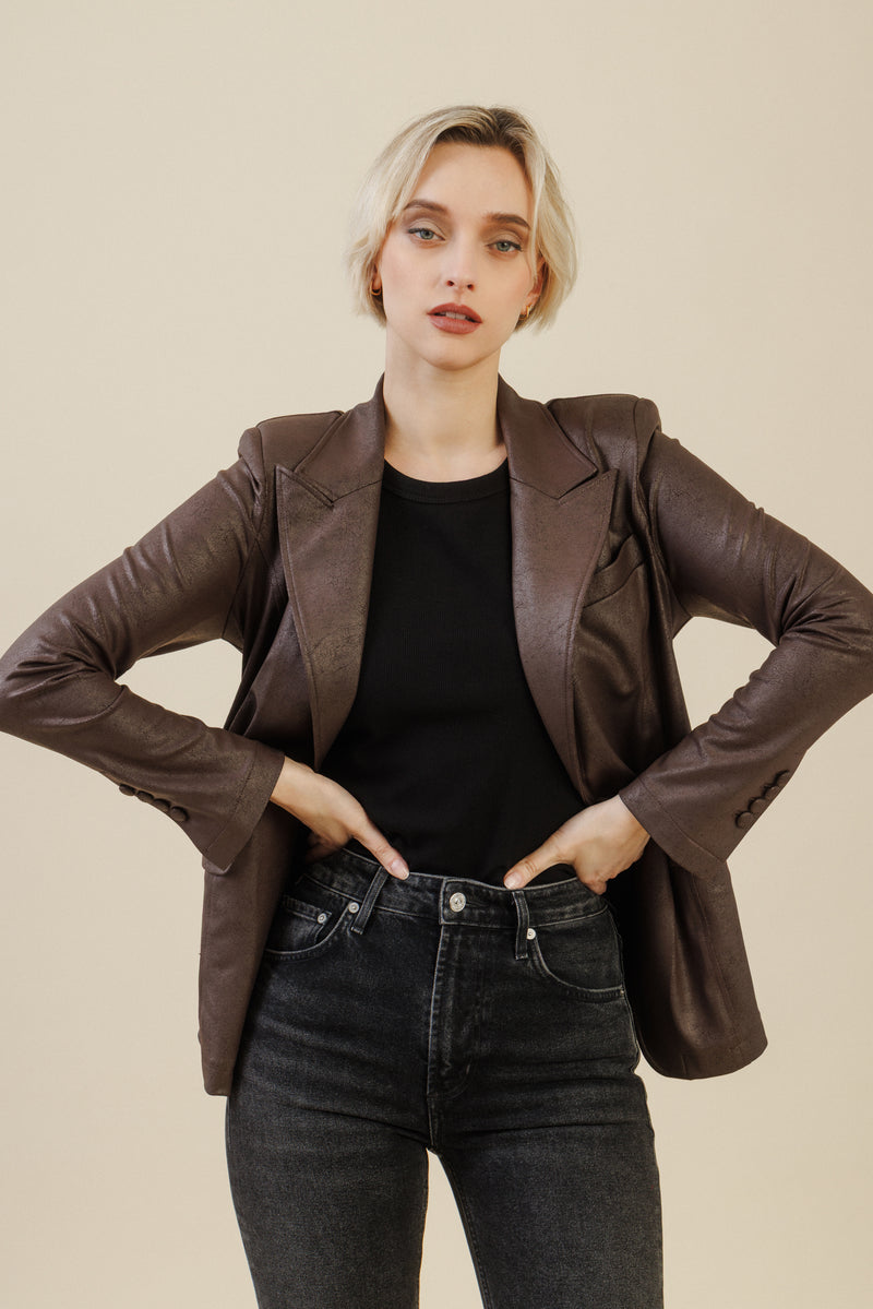 Rebel Tailored Blazer | Brown