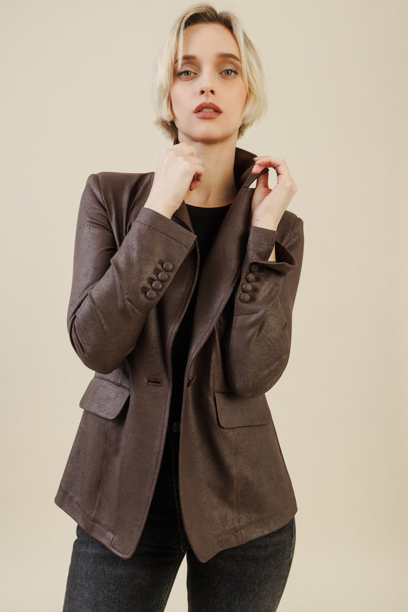 Rebel Tailored Blazer | Brown