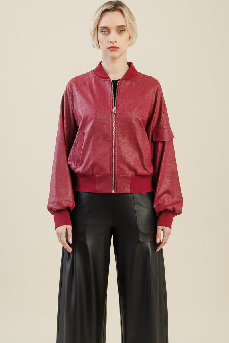 Colette Bomber Jacket | Merlot