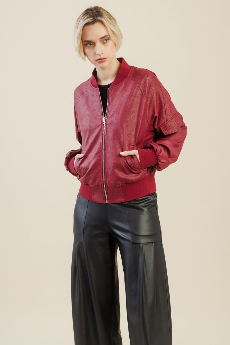 Colette Bomber Jacket | Merlot