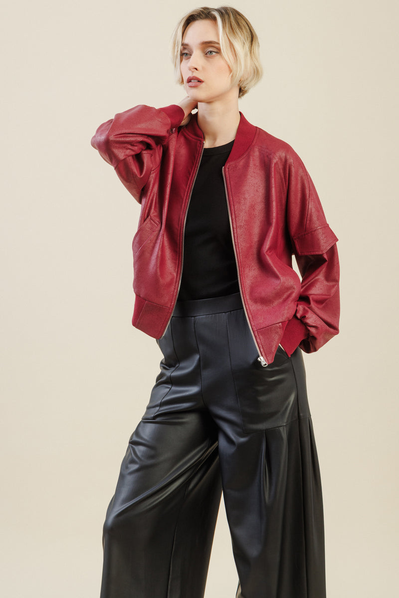Colette Bomber Jacket | Merlot