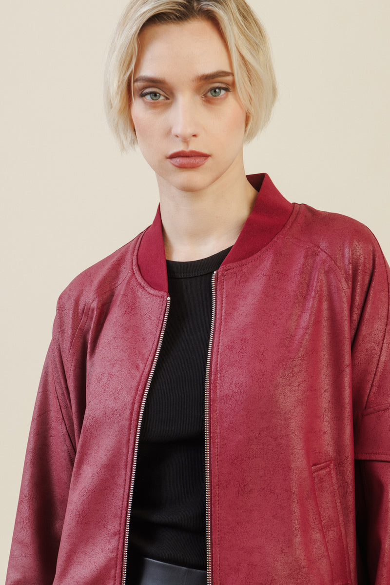 Colette Bomber Jacket | Merlot