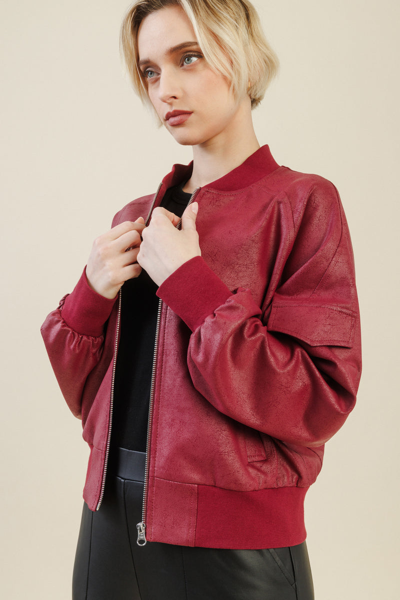 Colette Bomber Jacket | Merlot