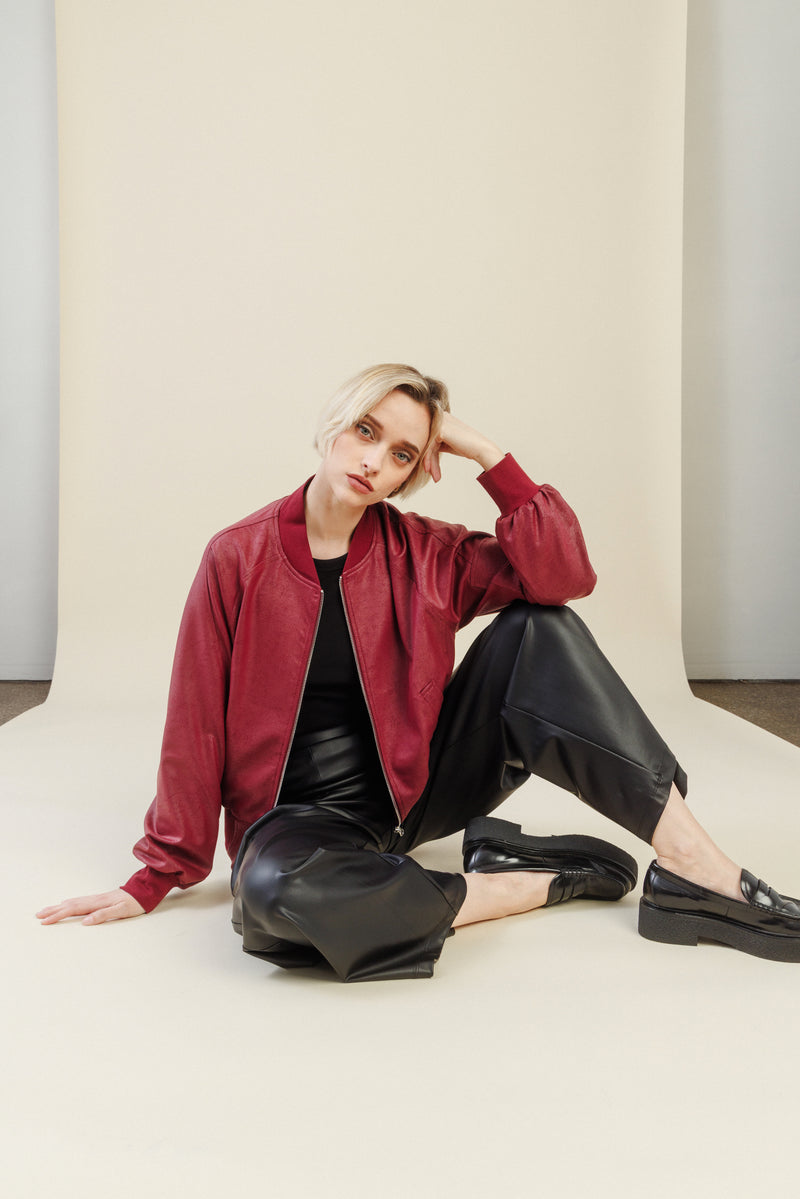 Colette Bomber Jacket | Merlot