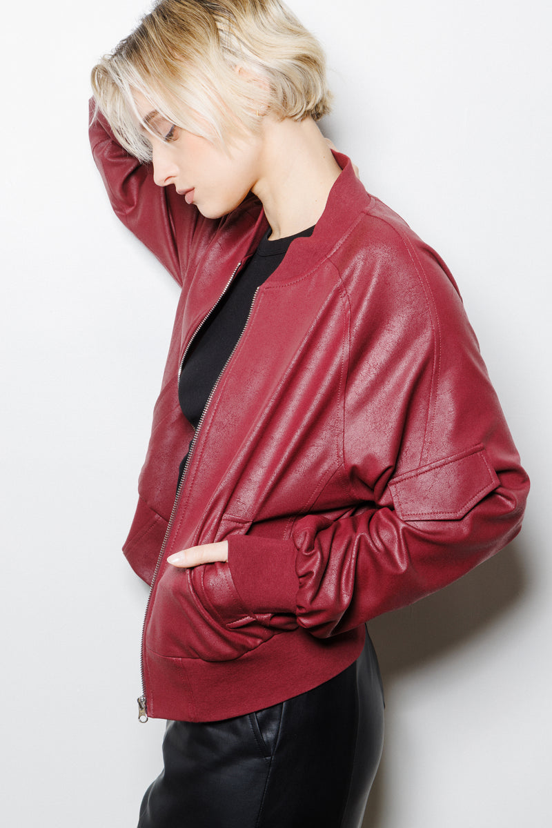 Colette Bomber Jacket | Merlot