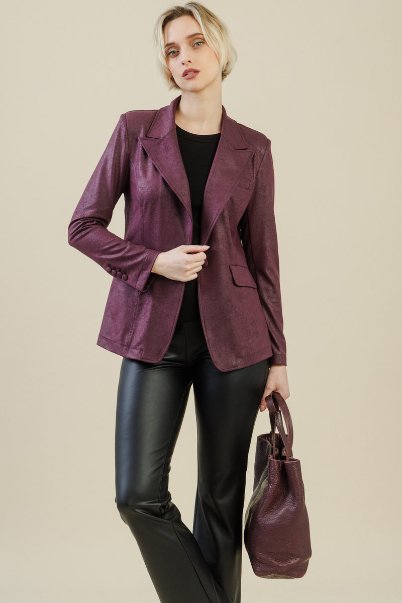 Rebel Tailored Blazer | Plum