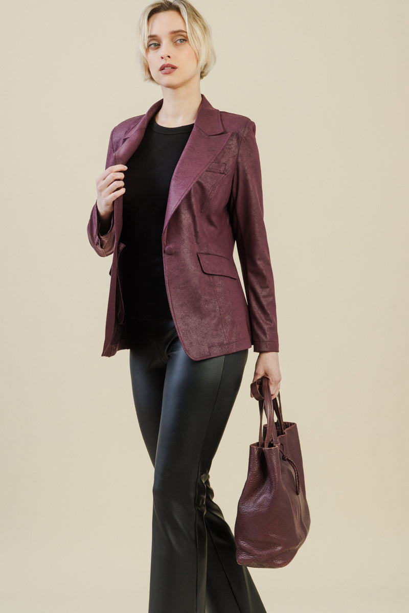 Rebel Tailored Blazer | Plum