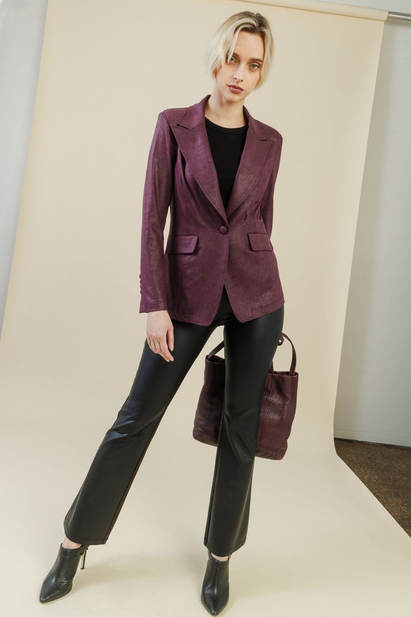 Rebel Tailored Blazer | Plum