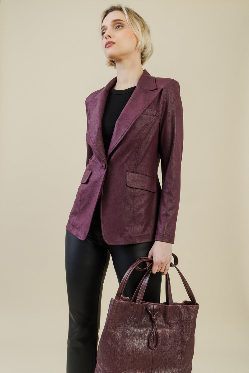 Rebel Tailored Blazer | Plum