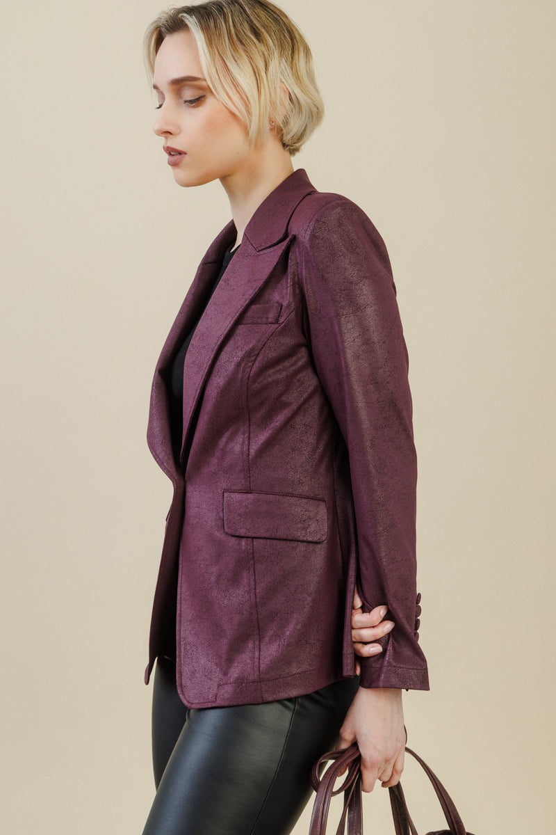 Rebel Tailored Blazer | Plum