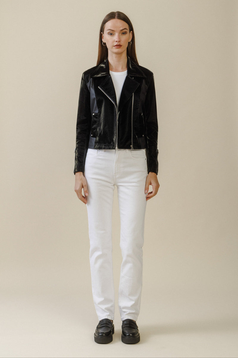 Celeste Vinyl Jacket | Black
