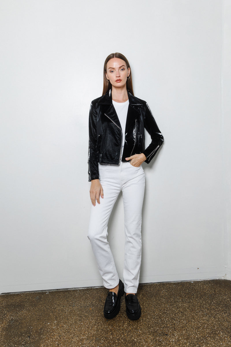 Celeste Vinyl Jacket | Black