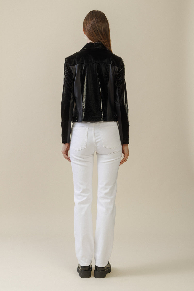 Celeste Vinyl Jacket | Black