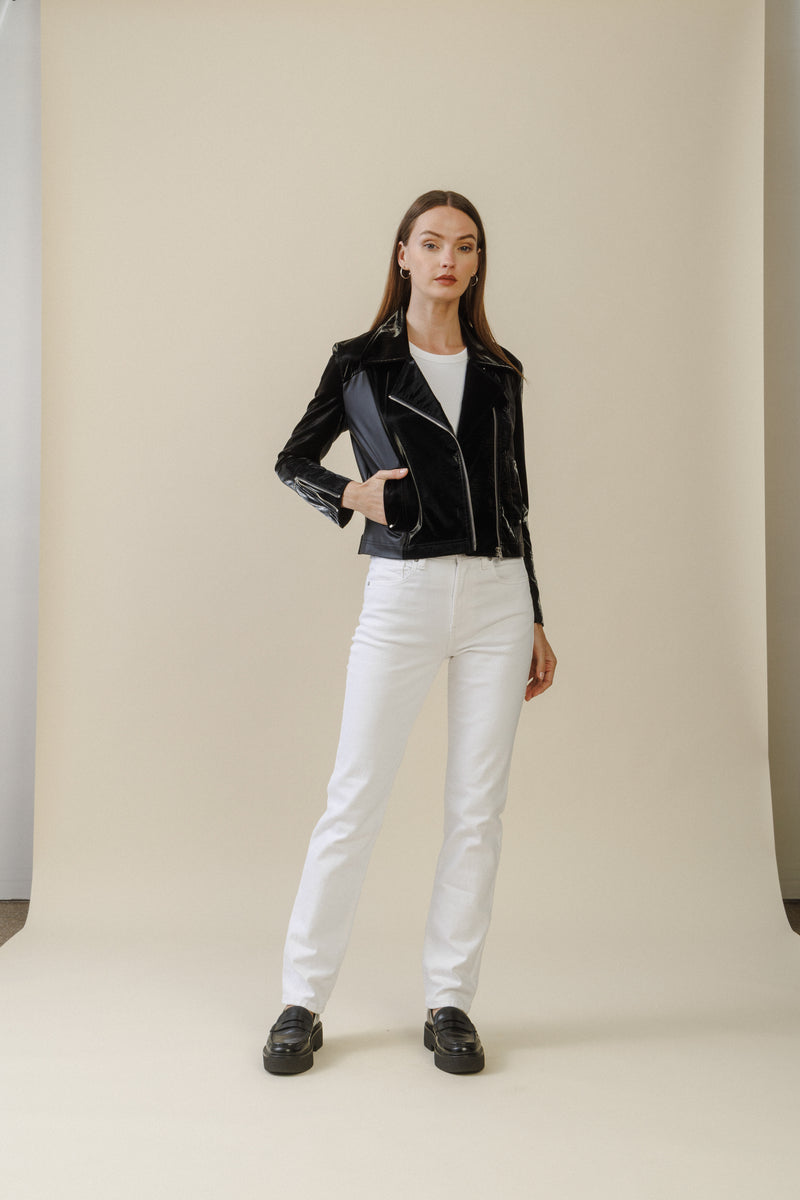 Celeste Vinyl Jacket | Black