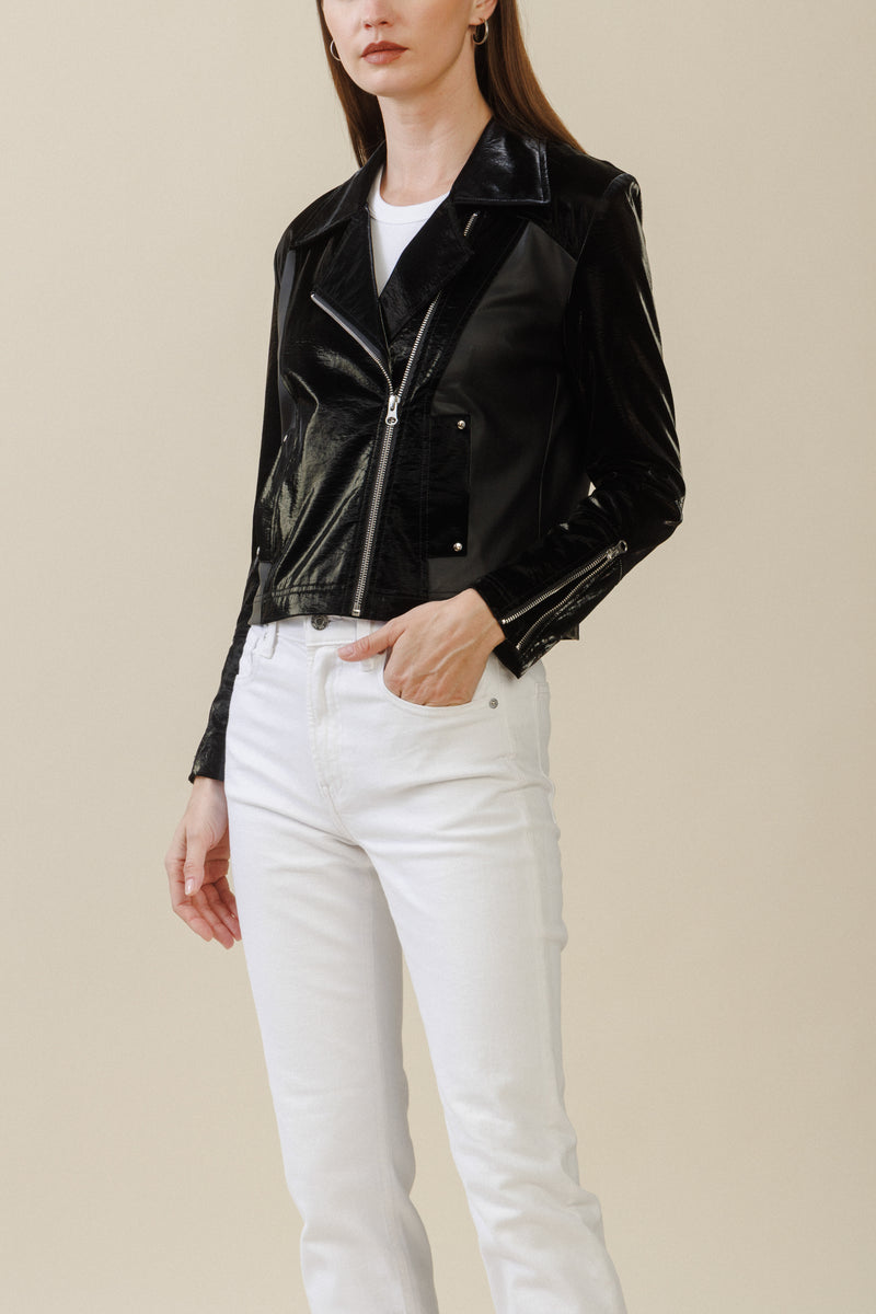 Celeste Vinyl Jacket | Black