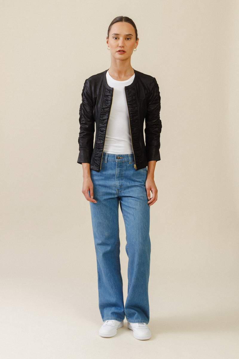 Ciel Ruched Jacket | Black