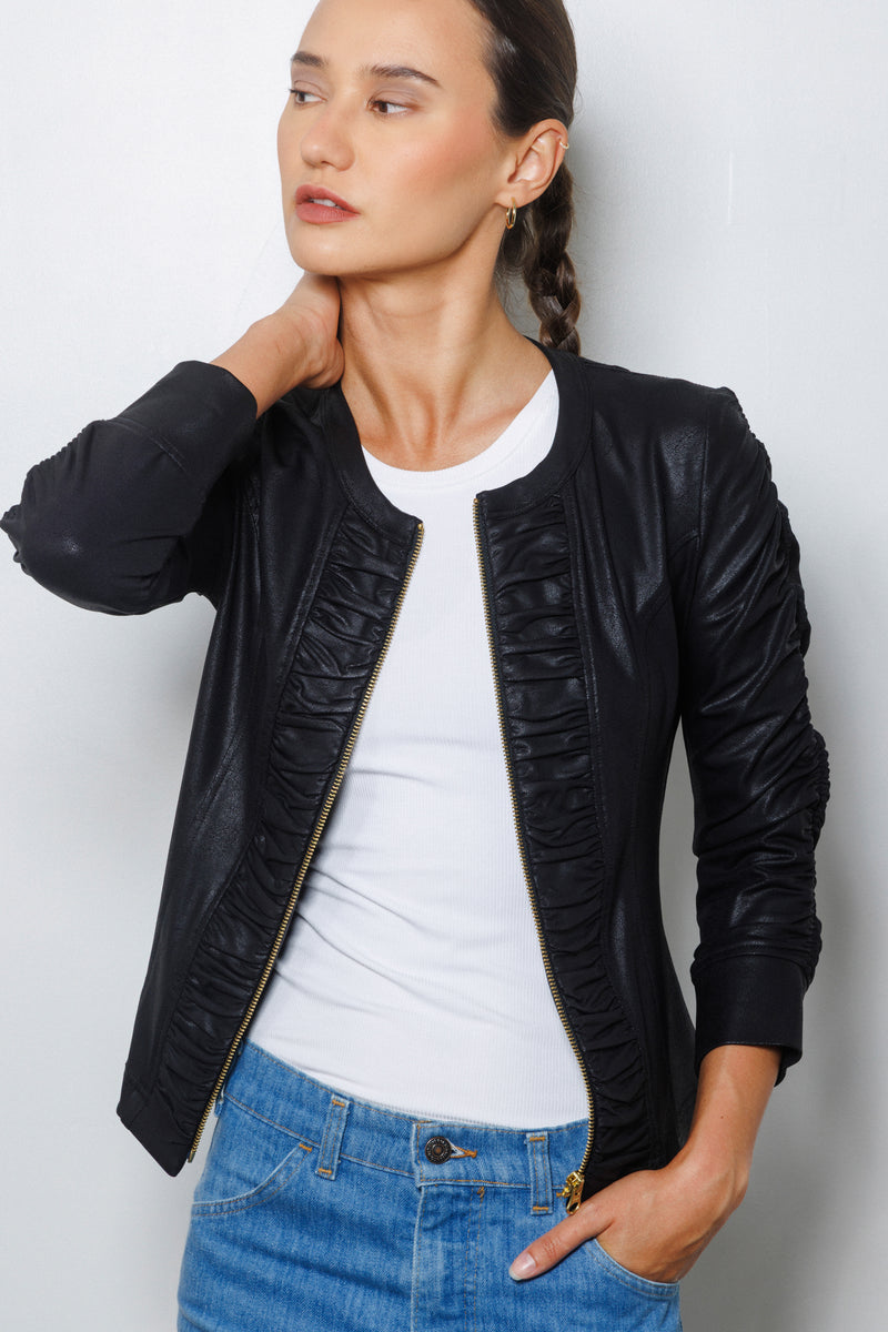 Ciel Ruched Jacket | Black