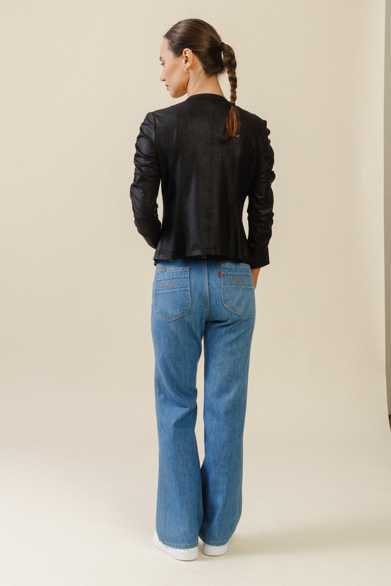 Ciel Ruched Jacket | Black