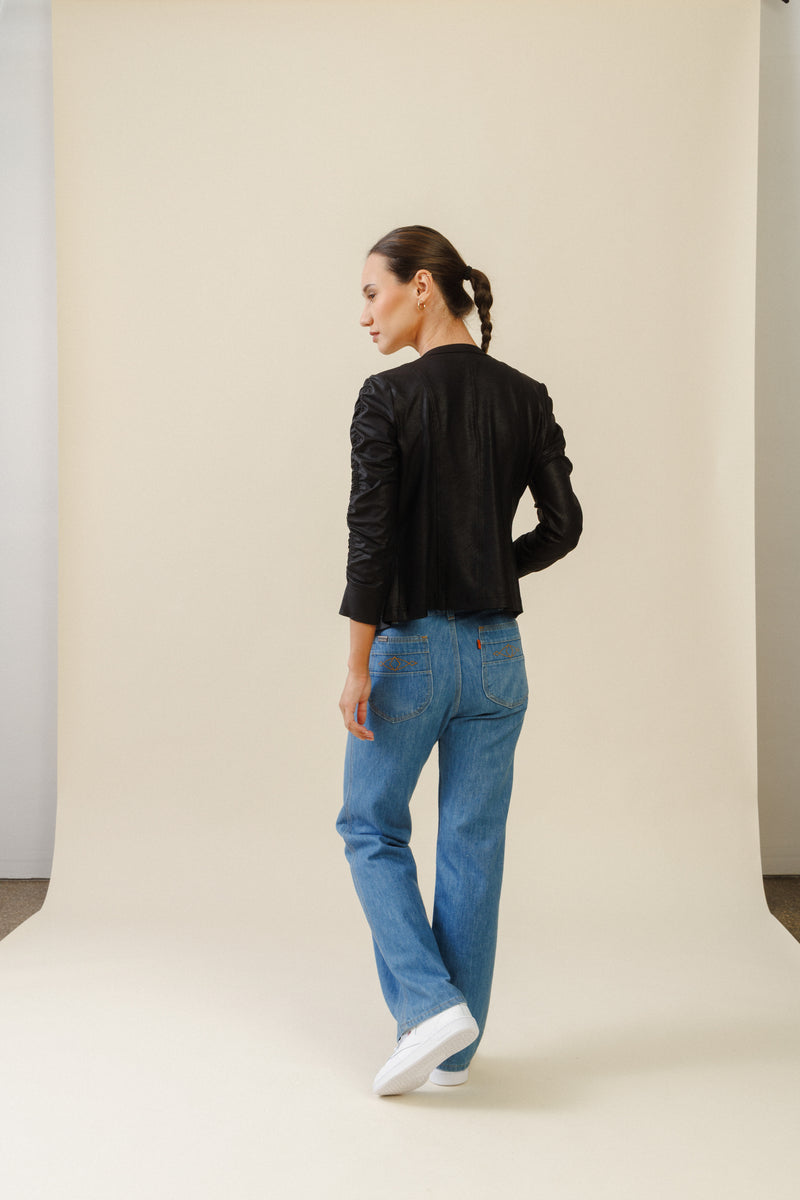 Ciel Ruched Jacket | Black