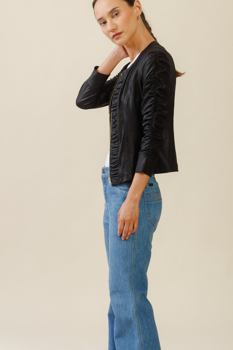 Ciel Ruched Jacket | Black