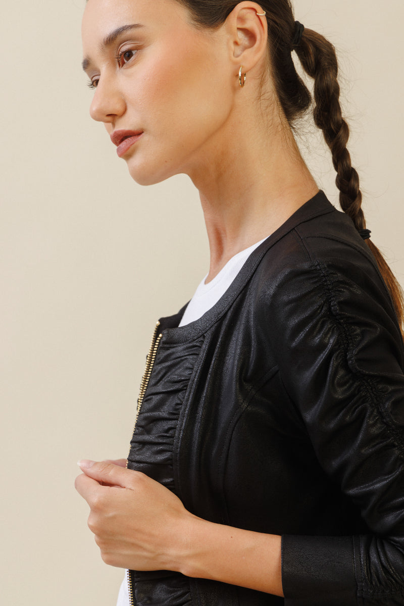 Ciel Ruched Jacket | Black