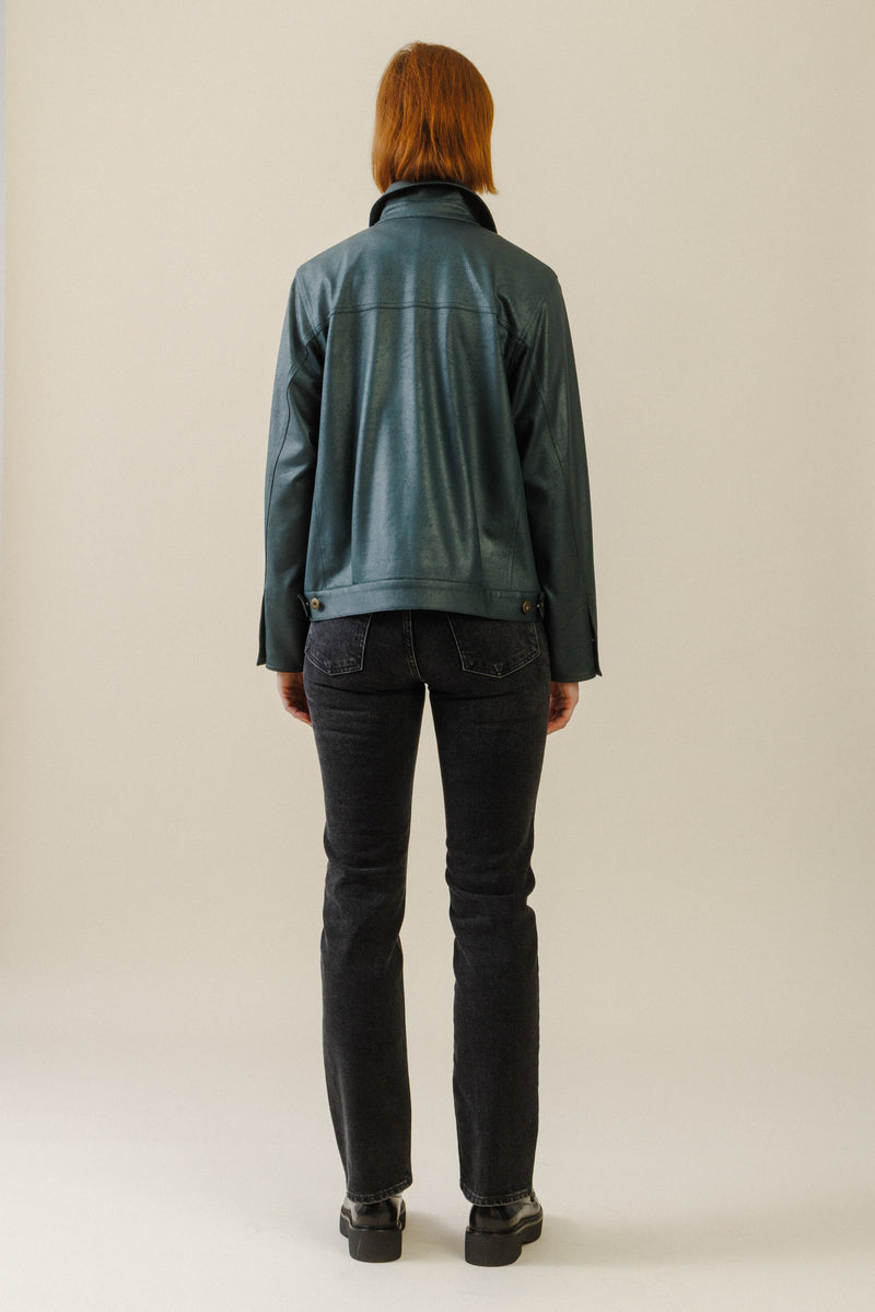 Mara Button Jacket | Hunter Green