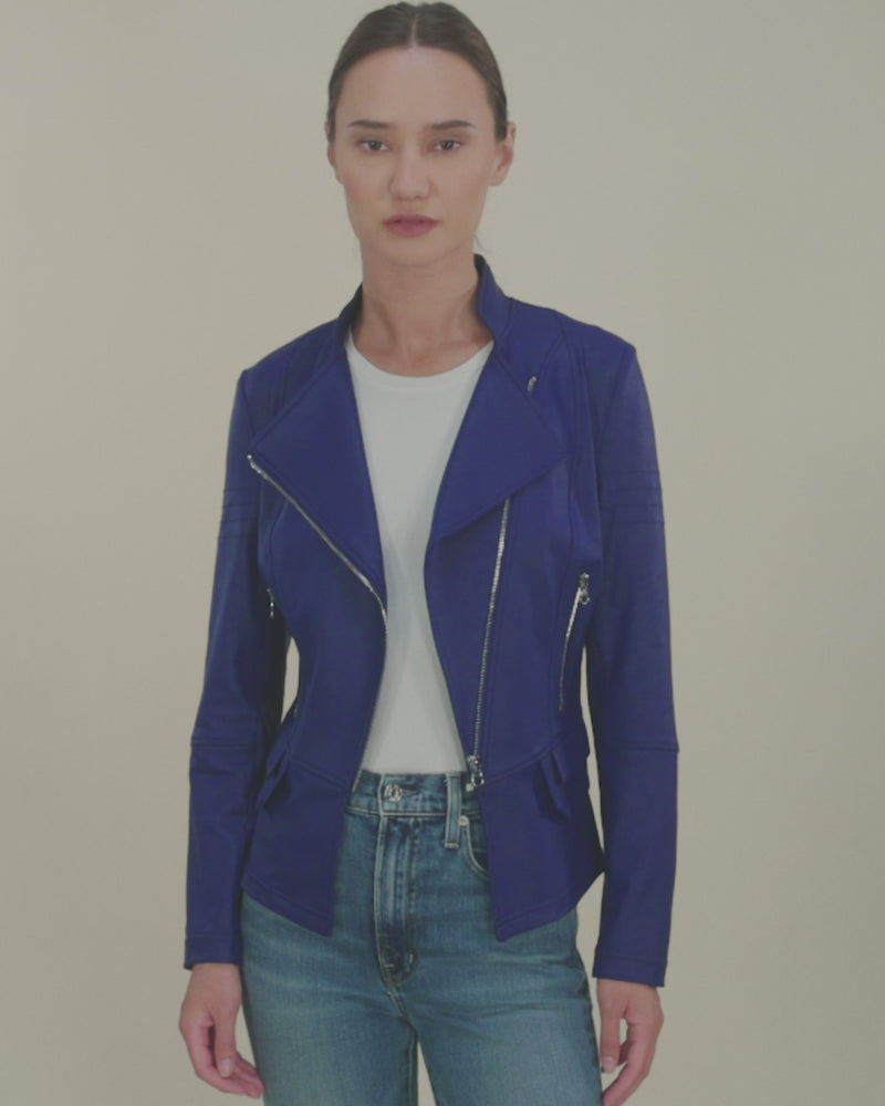 Vector Biker Jacket | Cobalt