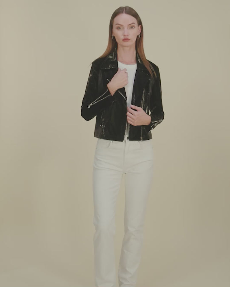 Celeste Vinyl Jacket | Black