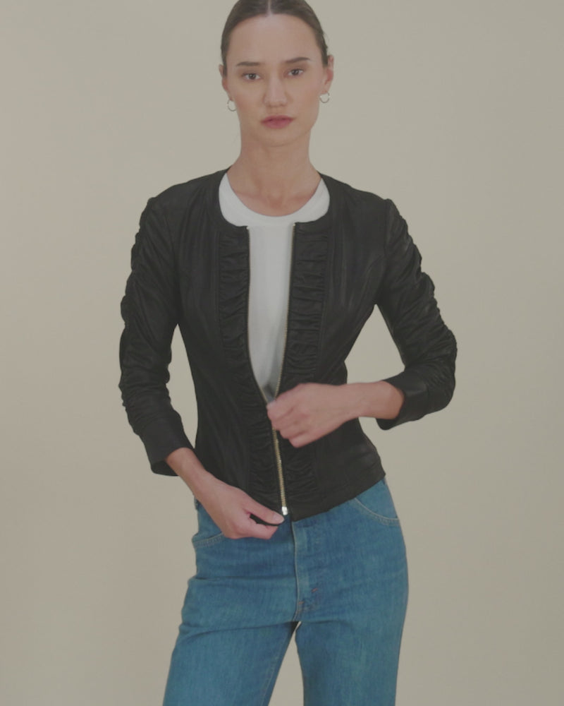 Ciel Ruched Jacket | Black