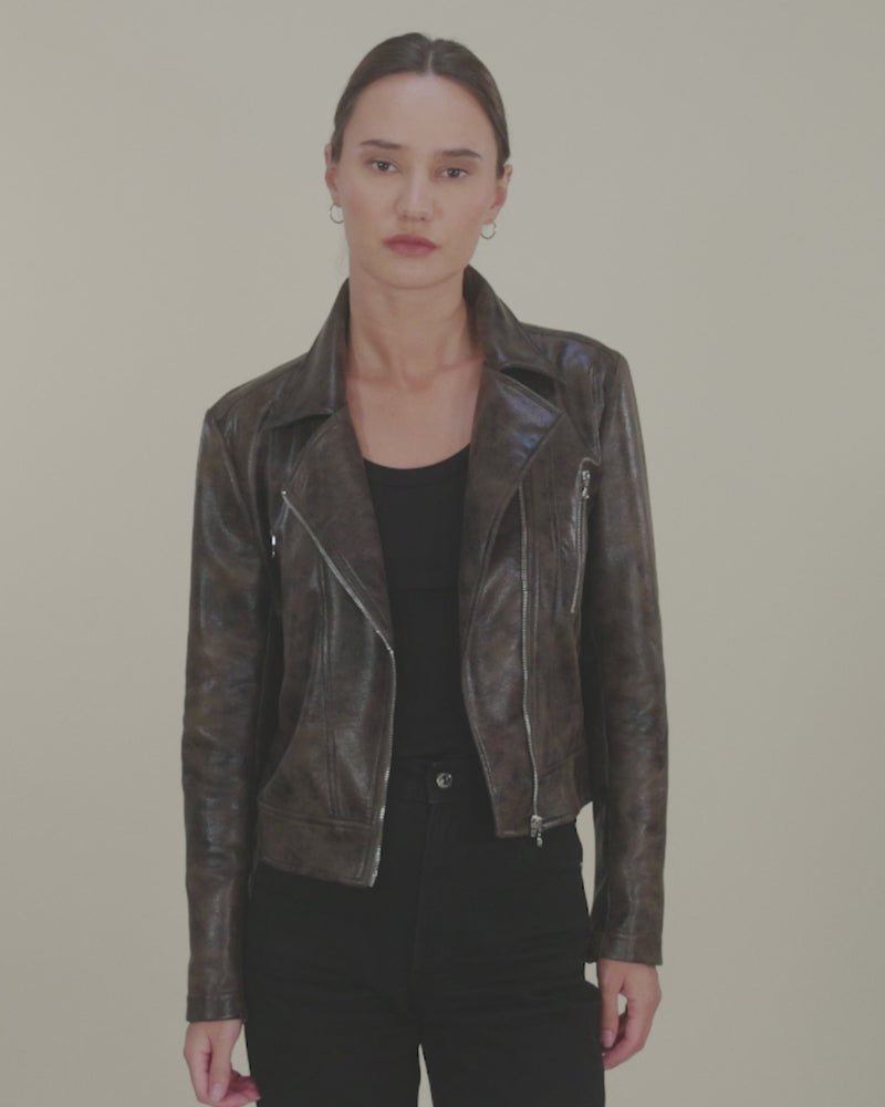 Renegade Moto Jacket | Distressed Brown