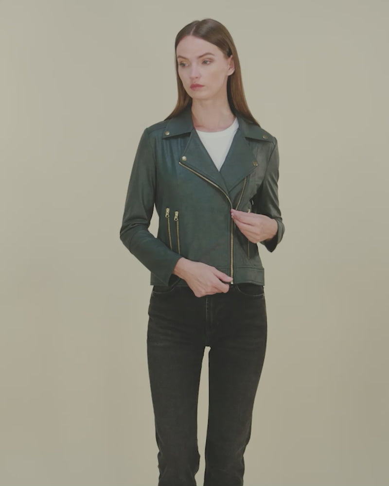 Meridian Moto Jacket | Hunter Green