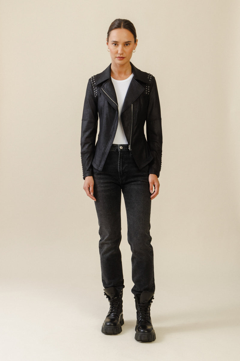 Sloane Studded Jacket | Black