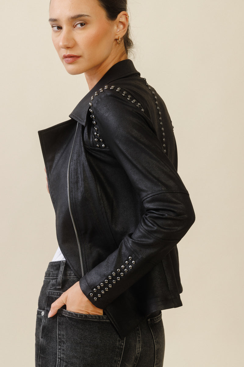 Sloane Studded Jacket | Black