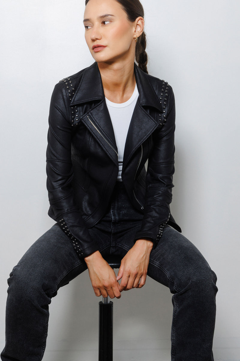 Sloane Studded Jacket | Black