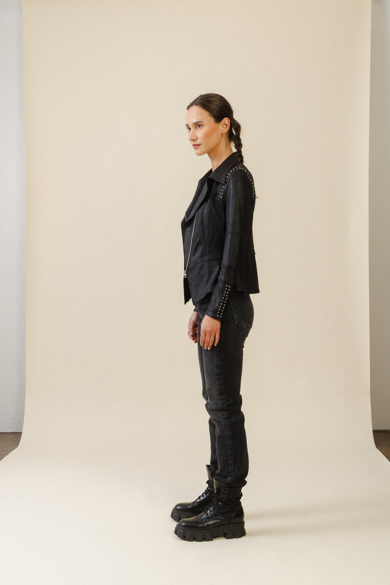 Sloane Studded Jacket | Black