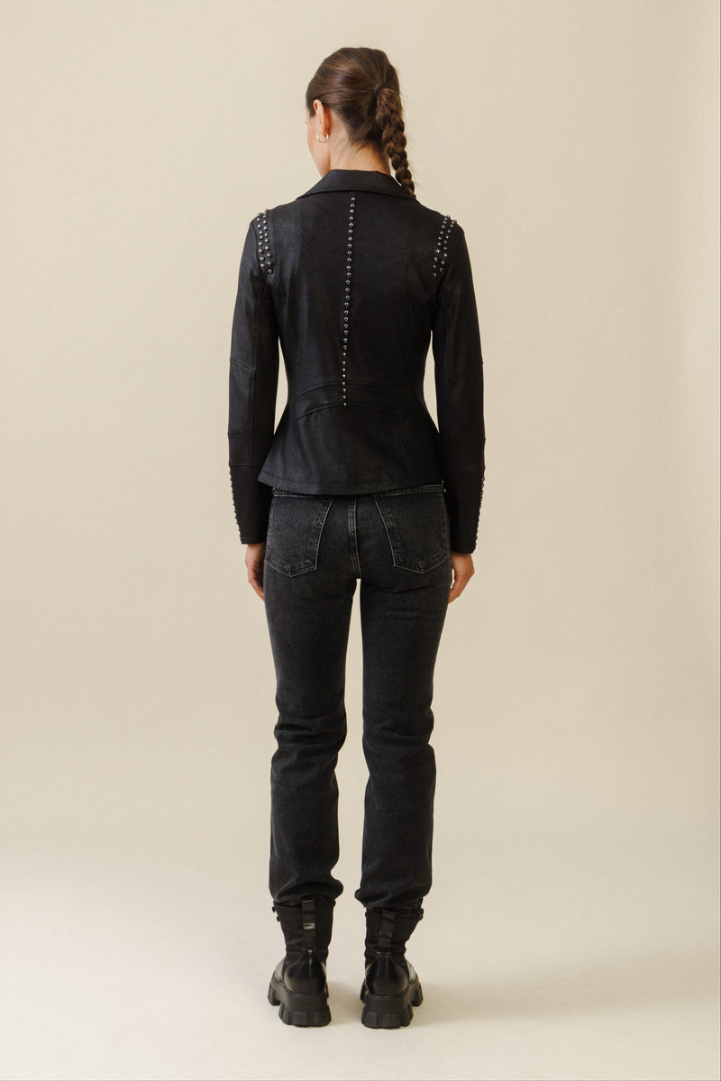 Sloane Studded Jacket | Black