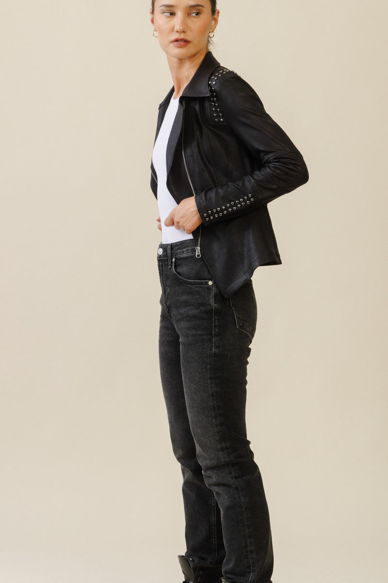 Sloane Studded Jacket | Black