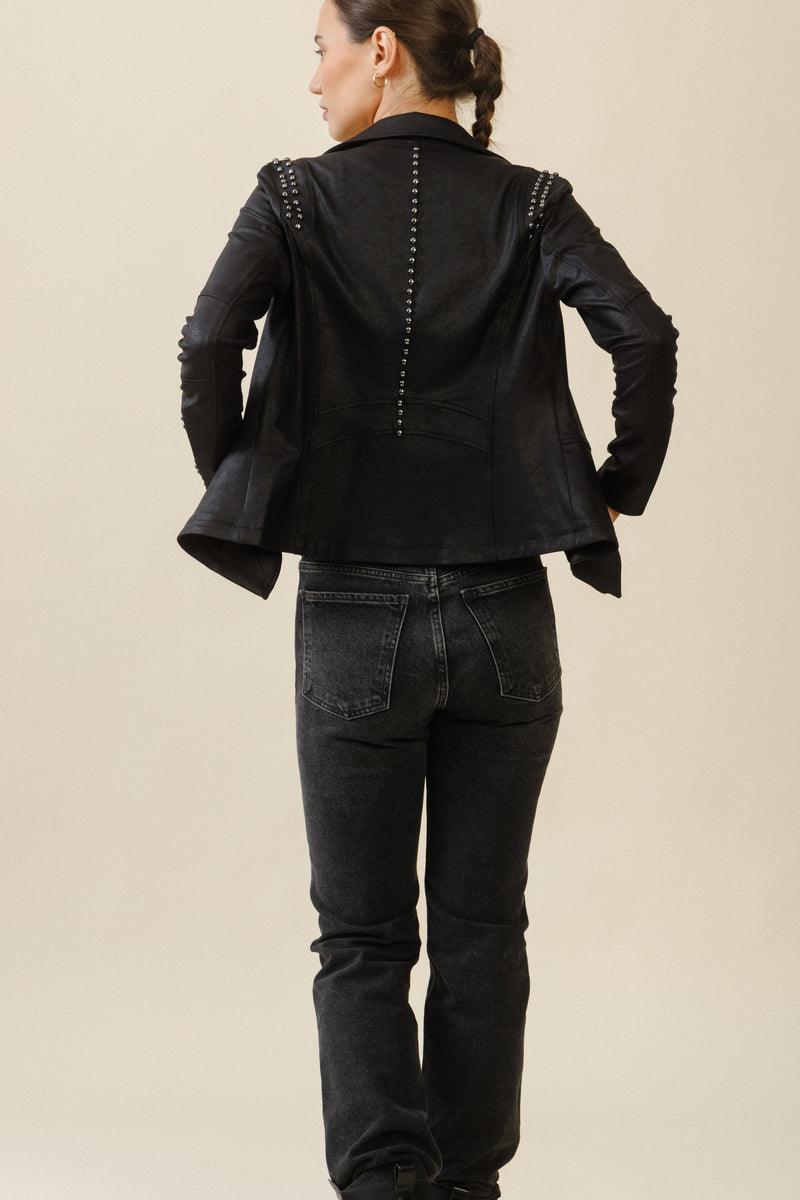 Sloane Studded Jacket | Black
