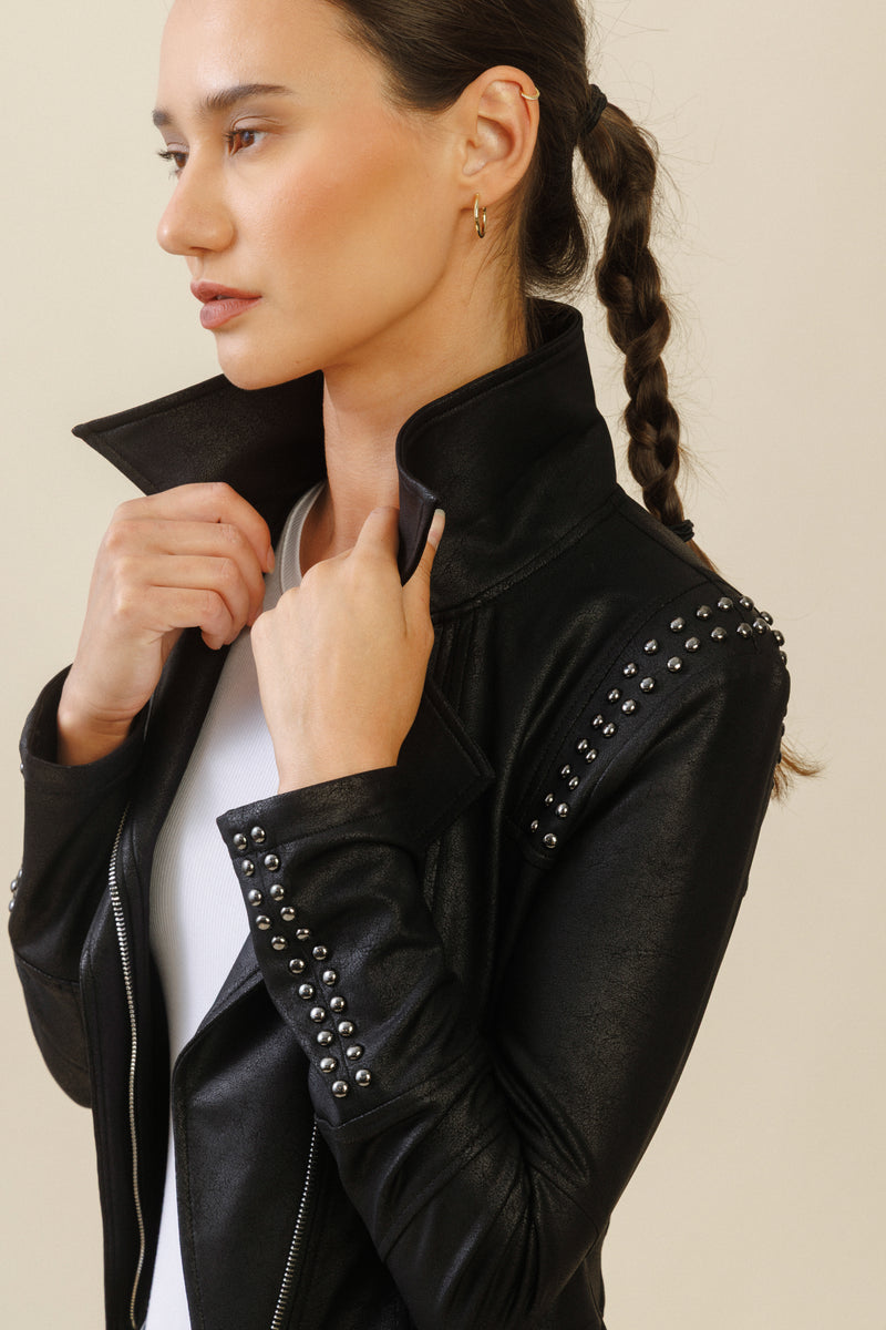 Sloane Studded Jacket | Black