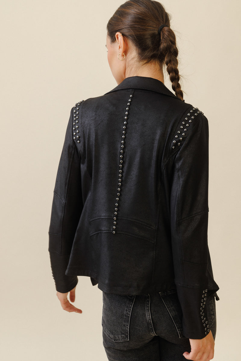 Sloane Studded Jacket | Black