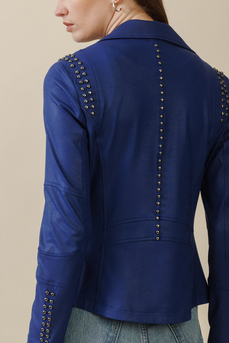 Sloane Studded Jacket | Cobalt