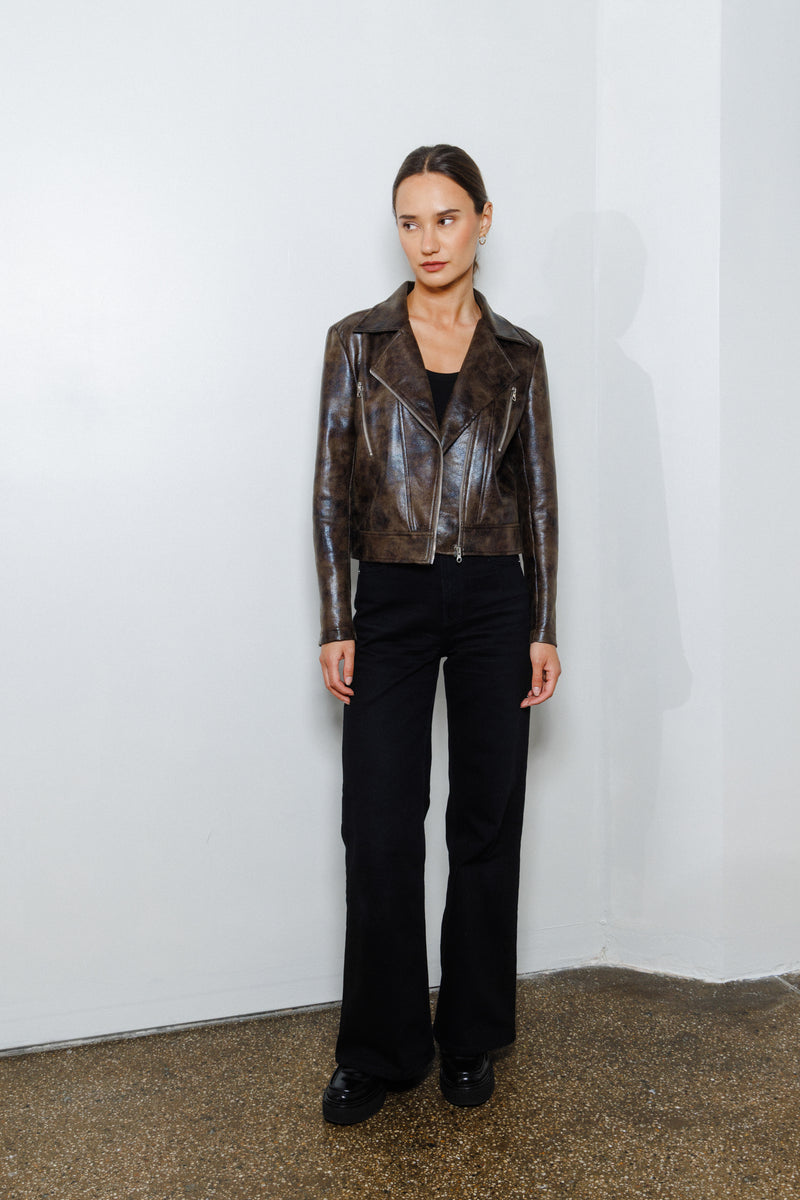 Renegade Moto Jacket | Distressed Brown