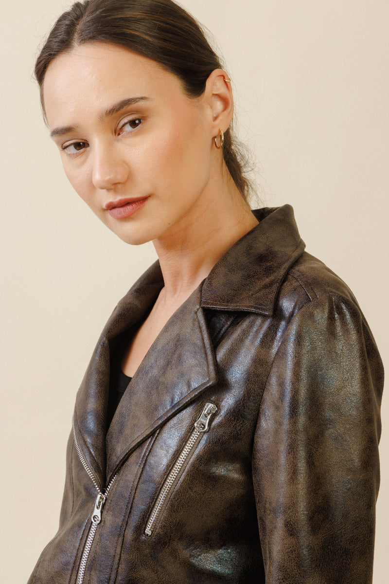 Renegade Moto Jacket | Distressed Brown