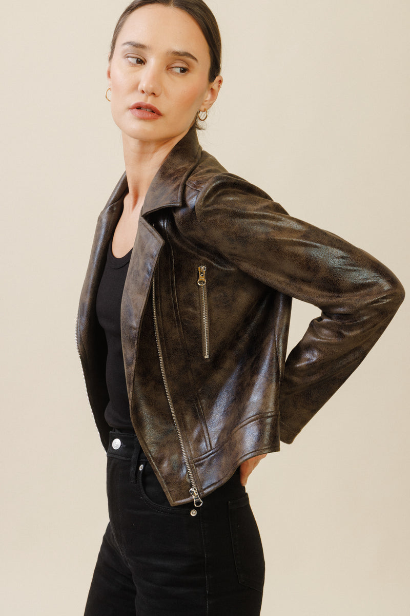 Renegade Moto Jacket | Distressed Brown