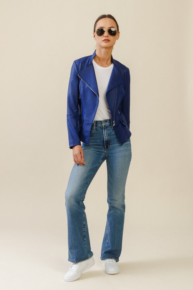 Vector Biker Jacket | Cobalt