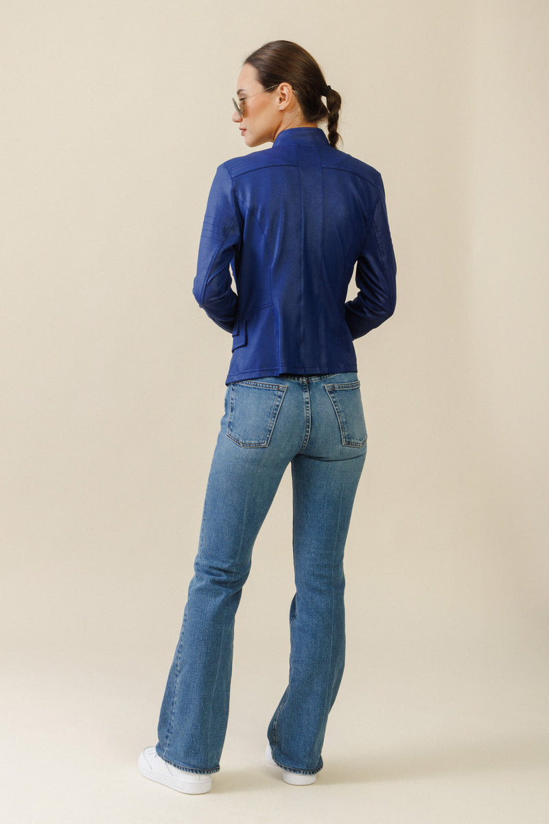 Vector Biker Jacket | Cobalt