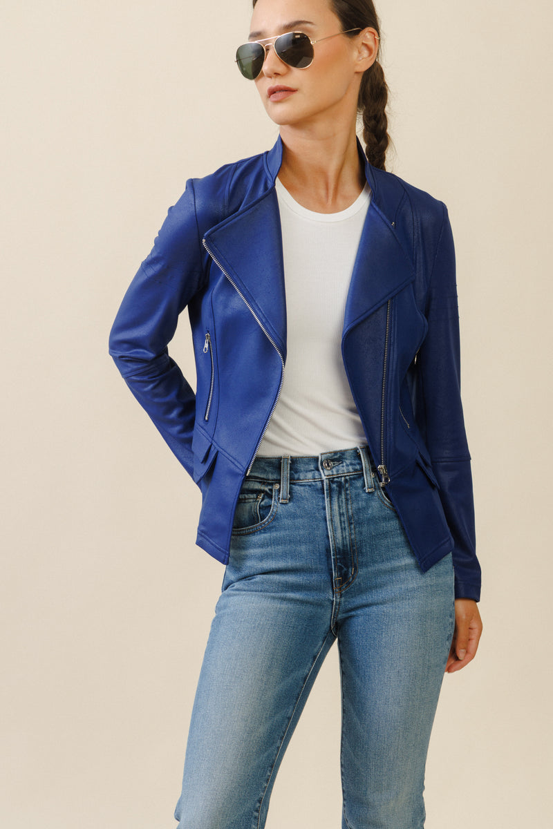 Vector Biker Jacket | Cobalt