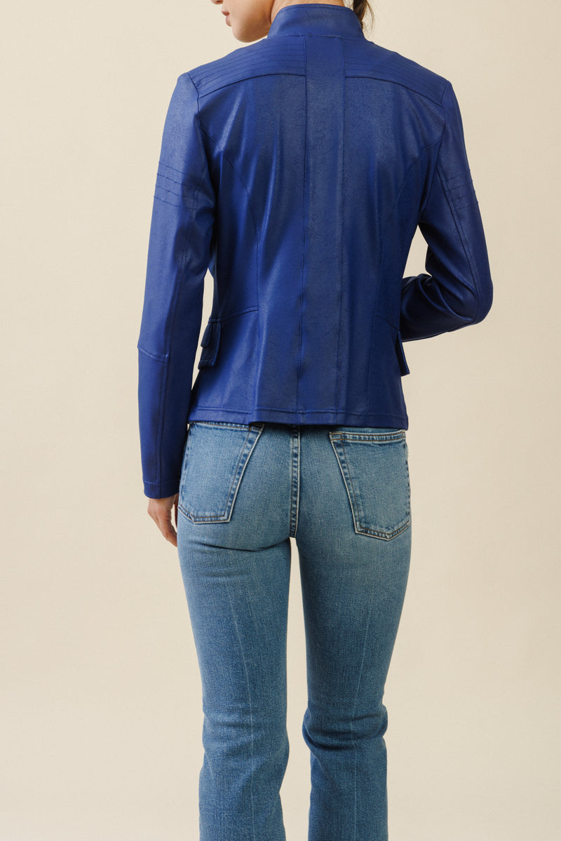 Vector Biker Jacket | Cobalt